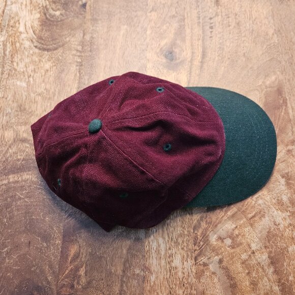 KC Caps Headshot Baseball Hat Unisex Burgundy Forest Green Adjustable - Picture 3 of 5